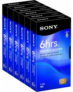 Sony 6T120VR 120-Minute VHS 6-Pack (Discontinued by Manufacturer)