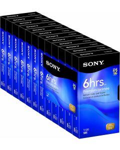 Sony 12T120VR 120-Minute Premium VHS Cassettes (12-Pack) (Discontinued by Manufacturer)